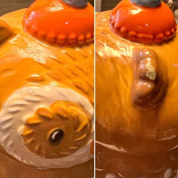 Earthenware Ceramic Owl Jar with Beanie Hat  - - Picture 10 of 12